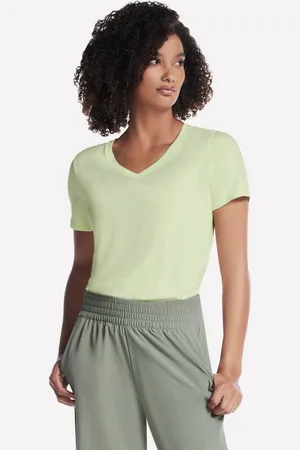 Skechers Pima V-Neck camiseta en /Lima, talla XS