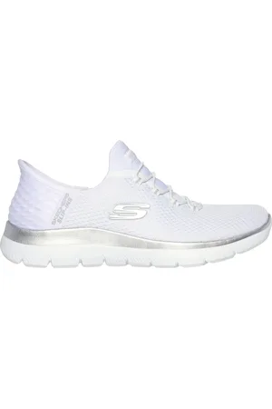 Skechers Slip-ins: Summits - Diamond Dream en /Plata, talla 35, Vegan