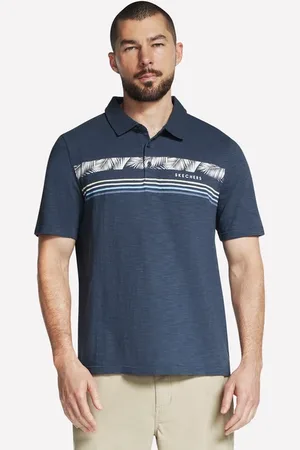 Skechers Tropical Breeze Slub Polo en /Navy, talla Pequeña