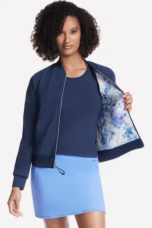 Skechers GO WALK Seascape Floral Reversible chaqueta en /Turquesa, talla XS