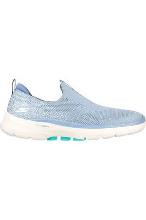 Skechers GOwalk 6 - Glimmering en /Turquesa, talla 35, Vegan