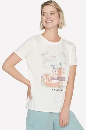 Skechers Airbrush camiseta en /Plata, talla XS