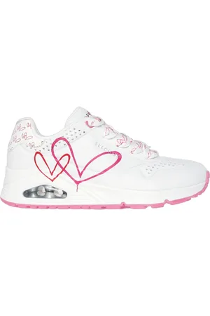 Skechers JGoldcrown: Uno - Twin Hearts en /Rojo/Rosa, talla 35
