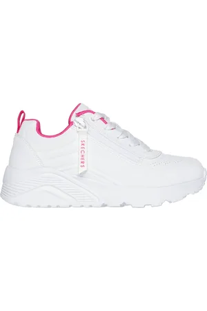 Skechers Niña Uno Lite - Easy Zip en /Rosa Caliente, talla 27