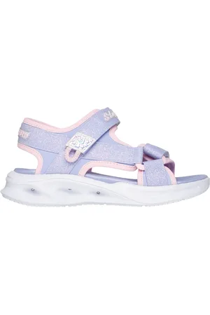 Skechers Niña S-Lights: Sola Glow Sandal en /Rosa Claro, talla 27.5