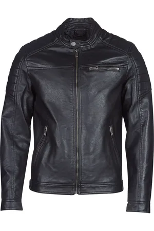 JACK & JONES Cazadora de cuero JJEROCKY para hombre