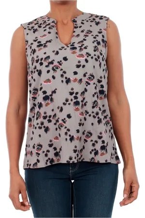 VERO MODA Camiseta tirantes 10190977 VMBALI S/L TOP NFS FROST GRAY para mujer