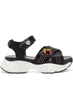 ED HARDY Sandalias Flaming sandal black para mujer