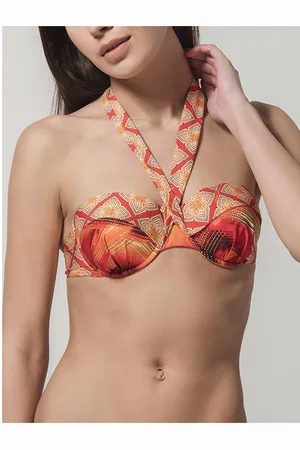 Luna Bañador Broadway Splendida Preformed Bandeau Top Red para mujer