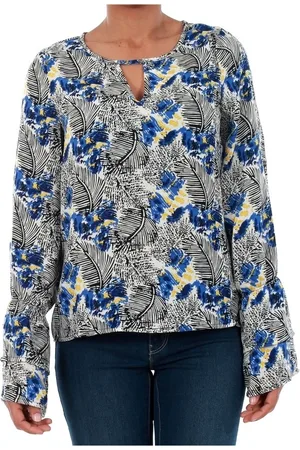 VERO MODA Camiseta manga larga 10191090 VMMOLLY LS TOP SURF THE WEB para mujer