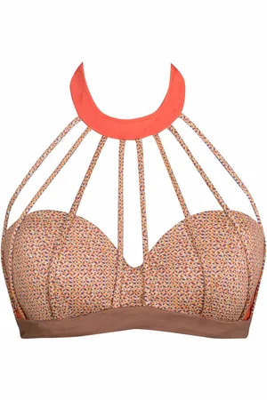 Luna Bañador Pixel Bandeau Traje de baño Top para mujer