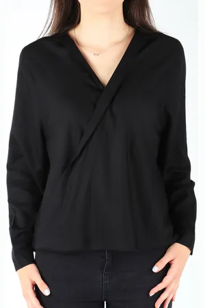 Wrangler Camisa L/S Wrap Shirt Black W5180BD01 para mujer