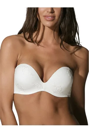 Luna Tirantes extraíbles Sujetador bandeau Honeymoon boda marfil para mujer