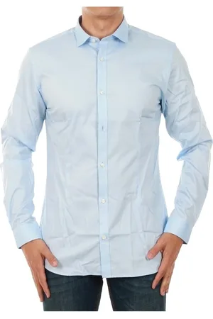 JACK & JONES Camisa manga larga 12097662 JJPRPARMA SHIRT L/S NOOS CASHMERE BLUE/SUPER SLIM para hombre
