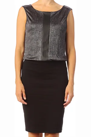VERO MODA Vestidos Tuba SL Above Knee Dress 10115644 Argent para mujer