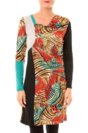 Bamboo Vestidos Robe Sauvage BW620 noir para mujer