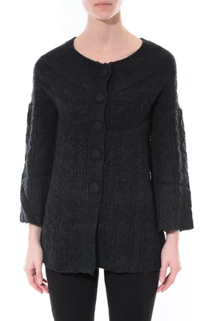 De fil en aiguille Chaqueta de punto Gilet MaElla Noir AN 141 para mujer