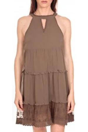 VERO MODA Vestidos Robe New Dina Taupe LOVELY SS TOP PP para mujer