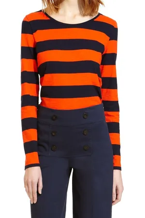 Petit Bateau Camiseta manga larga Tee Shirt ML 112175921 Orange/Bleu para mujer