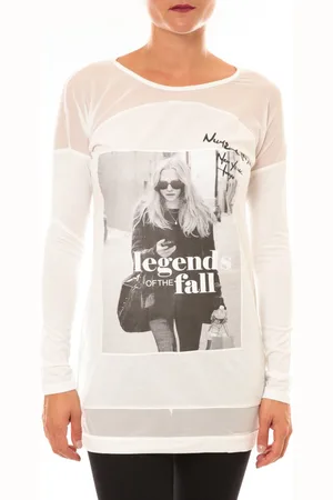 La vitrine de la mode Camiseta manga larga Tee Shirt Manches Longues MC1919 blanc para mujer