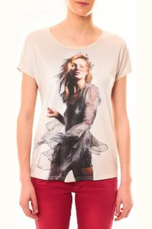 By la vitrine Camiseta Tee-shirt MC1497 Rose para mujer