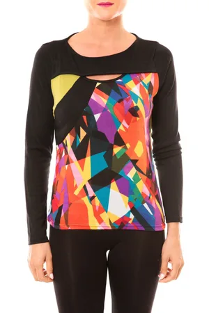 Bamboo Blusa Top BW623 noir para mujer