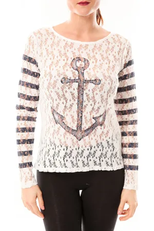 Little Marcel Camiseta manga larga Tee-shirt Tiwoman E15FTSL1202 Marin para mujer