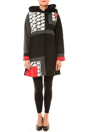 Bamboo Abrigo Manteau BW670 noir para mujer