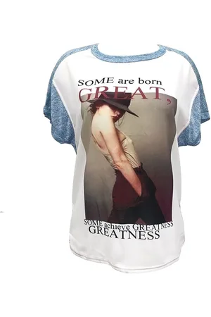 By la vitrine Camiseta Tee-shirt B005 Bleu/Blanc para mujer