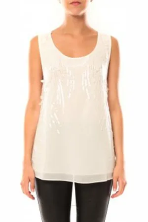 De fil en aiguille Camiseta tirantes Débardeur Victoria Karl MX0660 para mujer