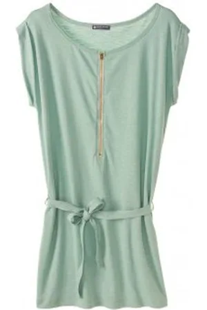 Petit Bateau Vestidos Robe femme en jersey flammé 32992 02 Vert para mujer