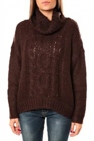 VERO MODA Jersey Rubie LS Rollneck Blue 10112720 Marron para mujer