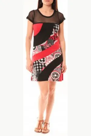 Bamboo Vestidos Robe BA1515 Rouge para mujer