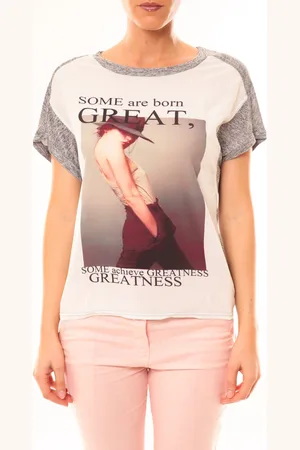 By la vitrine Camiseta Tee-shirt B005 Blanc/ para mujer