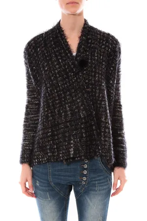 De fil en aiguille Chaqueta de punto Gilet Maella Noir FT15 para mujer