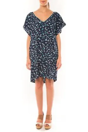 Dress code Vestidos Robe It Hippie K536-1 Bleu/Blanc para mujer