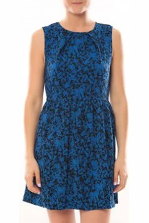 VERO MODA Vestidos Robe Noel SL Mini Dress Mix Wall 10087646 Bleu para mujer