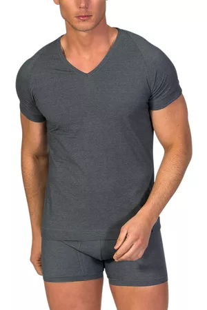 Zd - Zero Defects Camiseta interior Camiseta de manga corta y cuello pico algodón Egipcio para hombre