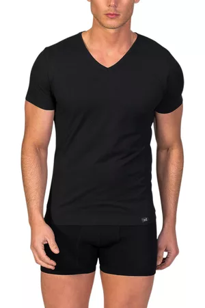 Zd - Zero Defects Camiseta interior Camiseta de manga corta y cuello pico hilo de soja para hombre
