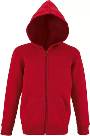 Sols Jersey STONE COLORS KIDS-SUDADERA CON CREMALLERA Y CAPUCHA para niño