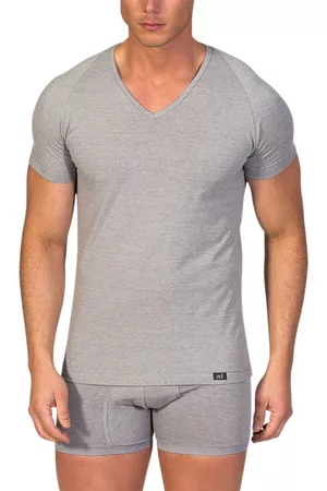 Zd - Zero Defects Camiseta interior Camiseta de manga corta y cuello pico algodón Egipcio para hombre