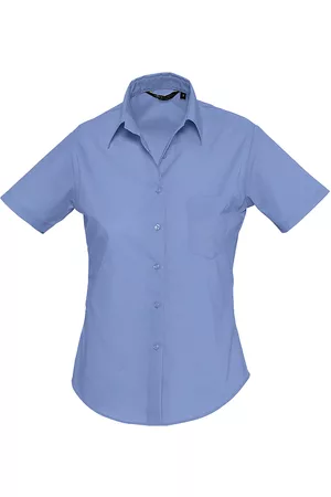 Sols Camisa ESCAPE WOMENN-CAMISA POPELÍN MUJER MANGA CORTA-Corte ceñido para mujer