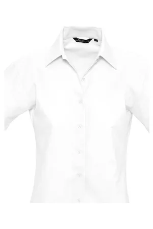 Sols Camisa ELITE -CAMISA tipo OXFORD MUJER MANGA CORTA de algodon para mujer