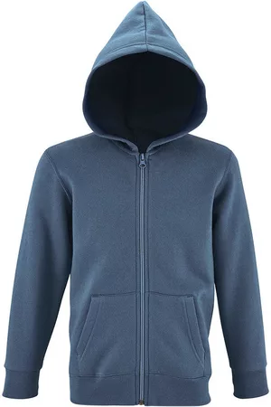 Sols Jersey STONE COLORS KIDS-SUDADERA CON CREMALLERA Y CAPUCHA para niño