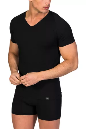 Zd - Zero Defects Camiseta interior Camiseta de manga corta y cuello pico algodón Egipcio para hombre