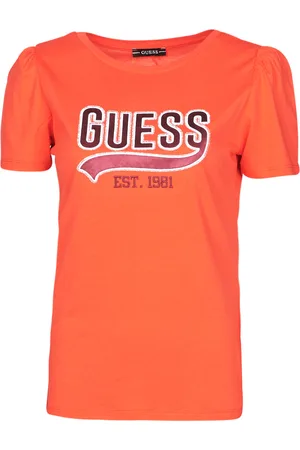 Camiseta Guess tirantes naranja para mujer