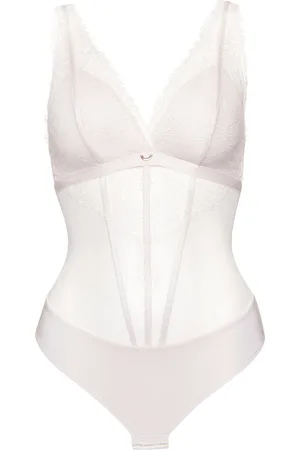 Lisca Body Body brasileño con aros Rose boda marfil para mujer