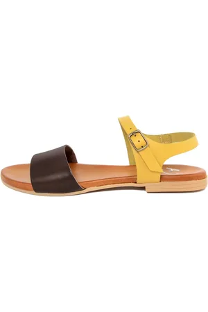 ALISSA Sandalias S500_MARRONE_GIALLO para mujer