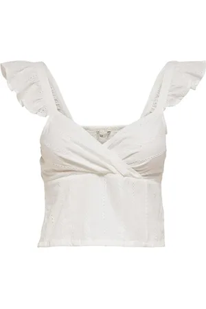 ONLY Tops y Camisetas ONLMARIA STRAPSLEEVE CROP TOPWVN para mujer