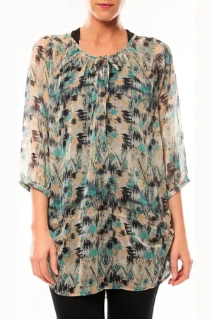 VERO MODA Túnica Katty Lee 3/4 Tunic 10105918 Bleu/Vert para mujer